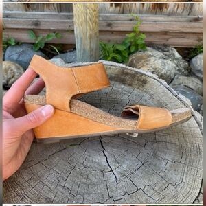 Taos Carousel Leather Wedge Sandal
